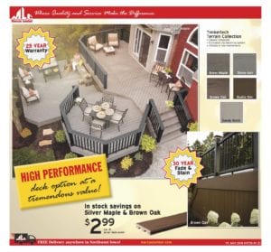 Marcus Lumber Deck and Weber Grill Sale