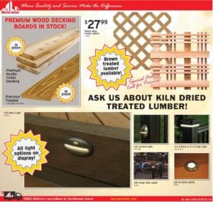 Marcus Lumber Decking Sale - Ask Us About Kiln Dried Treated Lumber!